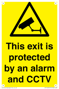 This exit is protected by an alarm and CCTV